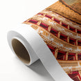 Art Deco poster of Naples scenery on rolled canvas, in muted earth tones, ideal for nursery wall art.