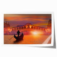Rolled print of Venice scenery with muted earth tones, ideal for art wall dining room or classy bathroom wall art.