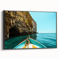 Black and white framed canvas of a vintage Malta landscape, ideal for bedroom wall decor.