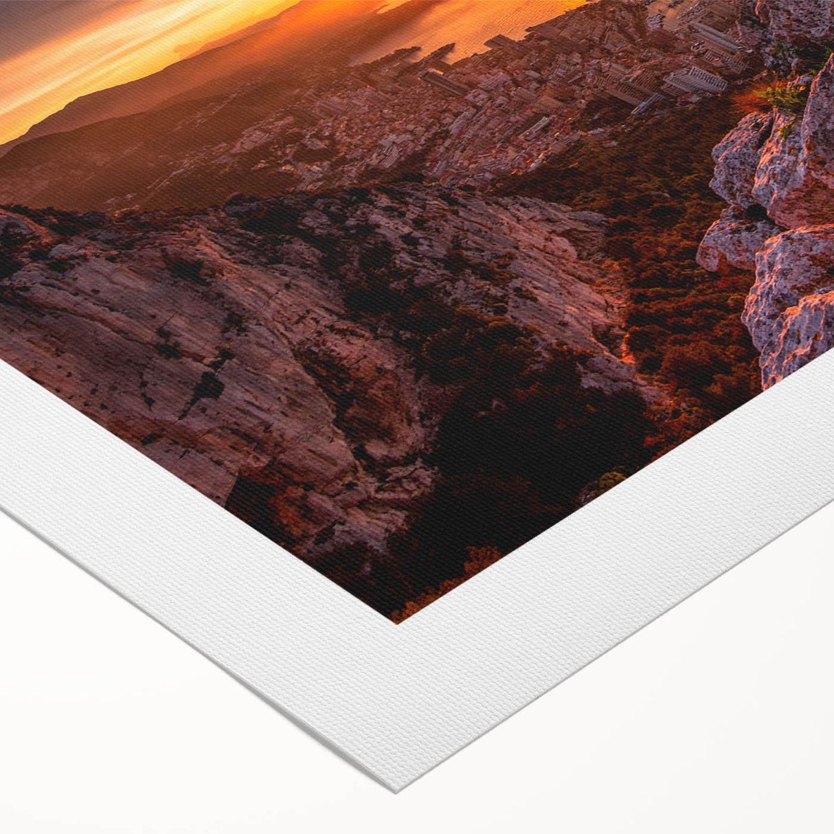 Art deco poster of Monaco scenery in muted pastel colors on rolled canvas, suitable for dining room wall art.