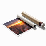 Extra large rolled print featuring a scenic Monaco landscape with vibrant floral elements.