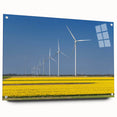 Acrylic glass print of a European scenery with muted earth tones, ideal for dining room decor.