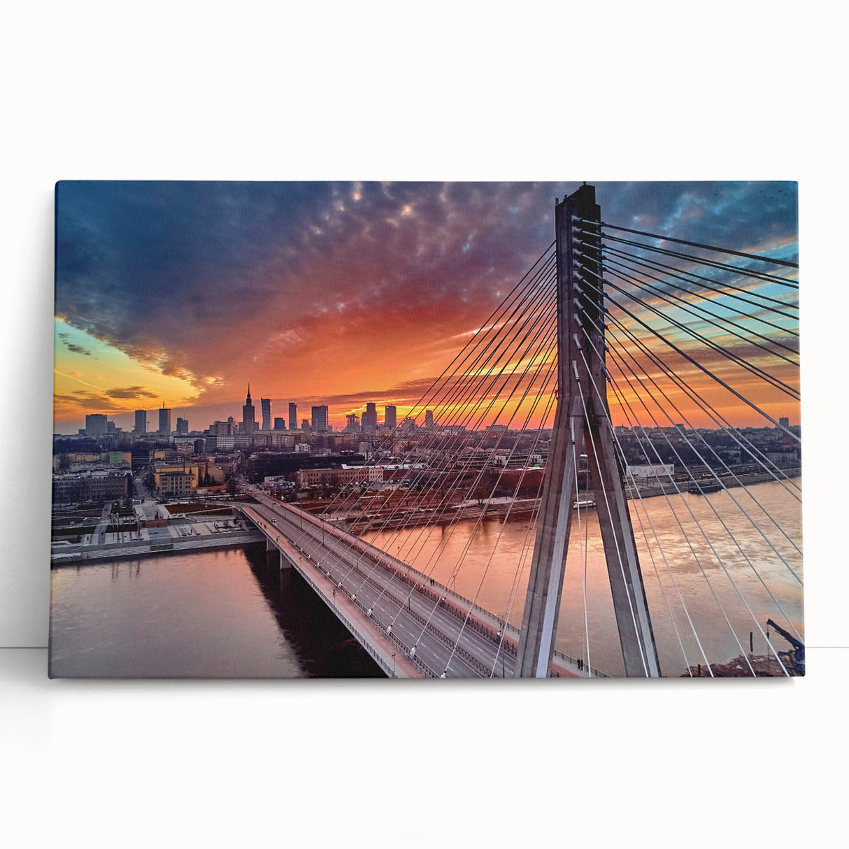 Black and white photo of a European cityscape on large stretched canvas, ideal for kitchen wall art.