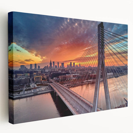 Large art print of a European scenery, featuring muted earth tones on stretched canvas, ideal for kitchen wall decor.