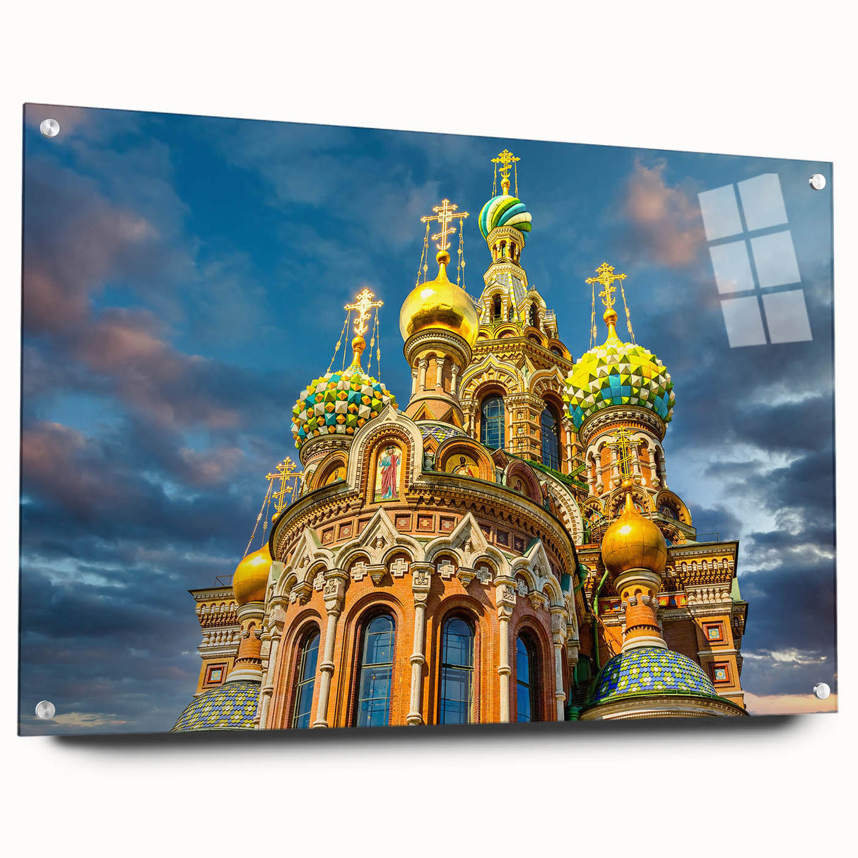 Acrylic print of a large abstract depiction of St.