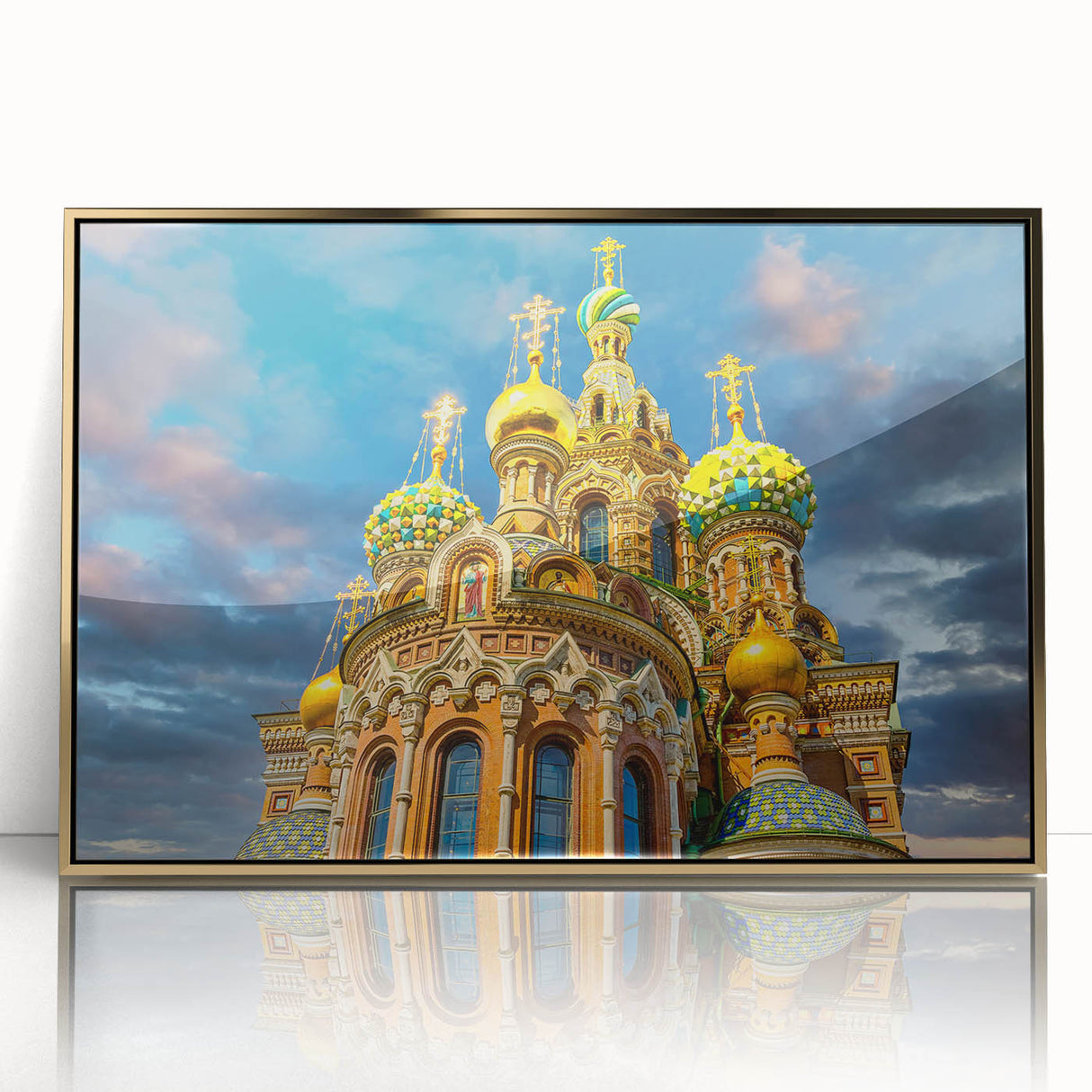 Large art print featuring a mid-century modernist depiction of St.