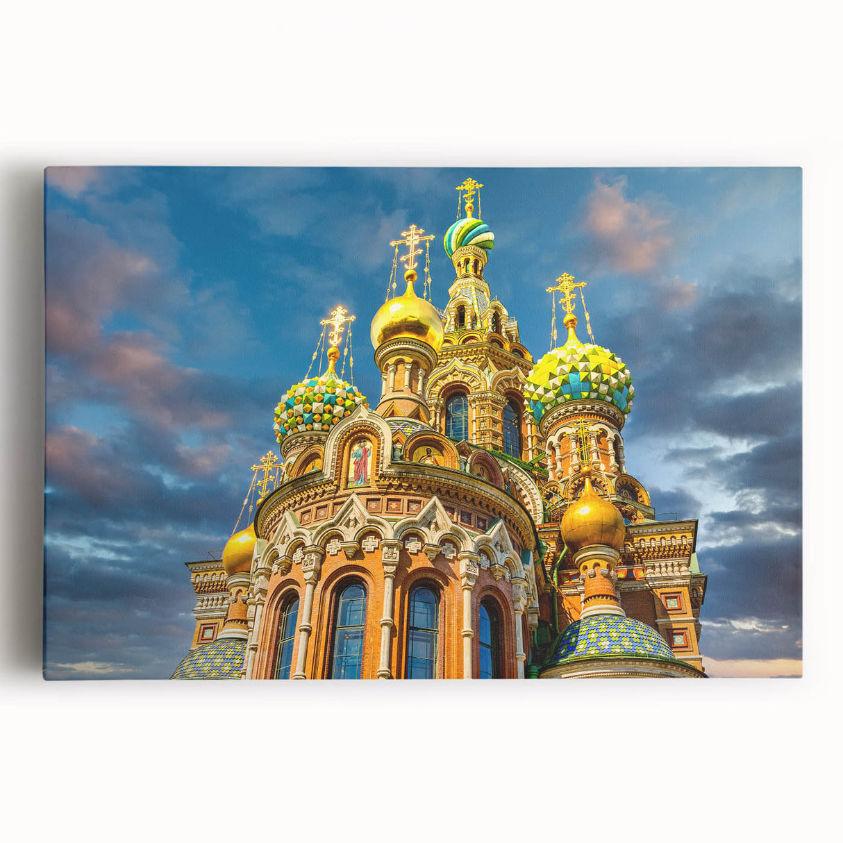 Black and white stretched canvas of St. Petersburg scenery, ideal for kitchen wall art or bedroom decor.