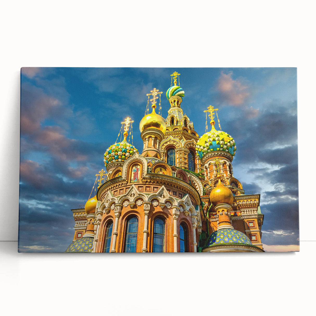 Black and white stretched canvas of St. Petersburg scenery, ideal for kitchen wall art.