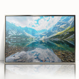 Large art print of a Slovakian landscape, in muted earth tones on a framed acrylic, suitable for modern art wall decor.