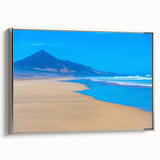 Framed canvas depicting a vintage-style landscape of the Canary Islands in Spain.