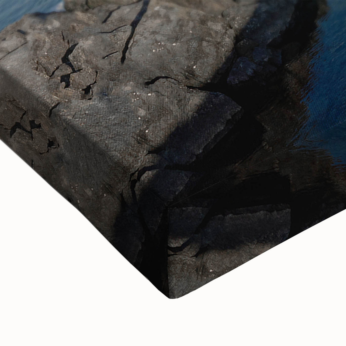 Large art depicting a black and white landscape of Geneva, printed on stretched canvas, suitable for bedroom wall decor.