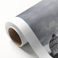 Art Deco style poster of the Vatican scenery, in muted earth tones on rolled canvas.