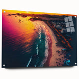 Acrylic print of Acapulco scenery in vibrant colors, ideal for dining room or bedroom decor.