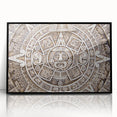 Large abstract wall art depicting a vibrant Cancun scenery, framed in black acrylic, ideal for modern art wall decor.