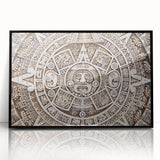 Large abstract wall art depicting a vibrant Cancun scenery, framed in black acrylic, ideal for modern art wall decor.