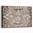 Black and white framed canvas featuring a vintage poster of Cancun landscape, ideal for bedroom wall decor.