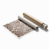 Extra large rolled print of Cancun scenery with vibrant floral elements.