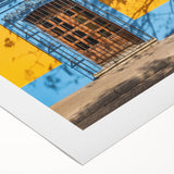 Art deco poster of Oaxaca scenery on rolled canvas, featuring vibrant earth tones, ideal for dining room wall art.