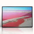 Large abstract wall art depicting Yucatan scenery in muted earth tones on a black framed acrylic.