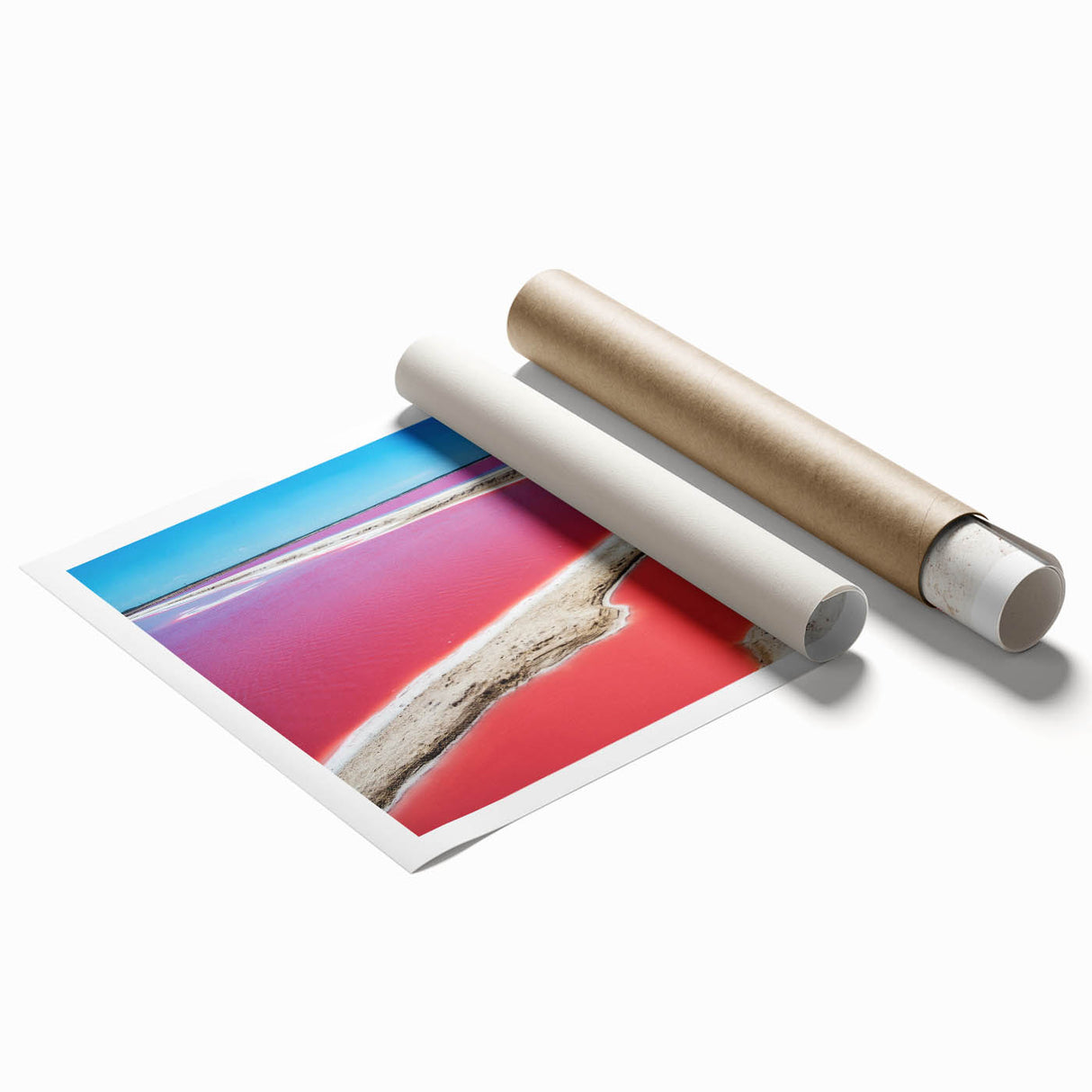 Extra large rolled print featuring a floral scene in vibrant colors, ideal for classy bathroom or large living room wall art.