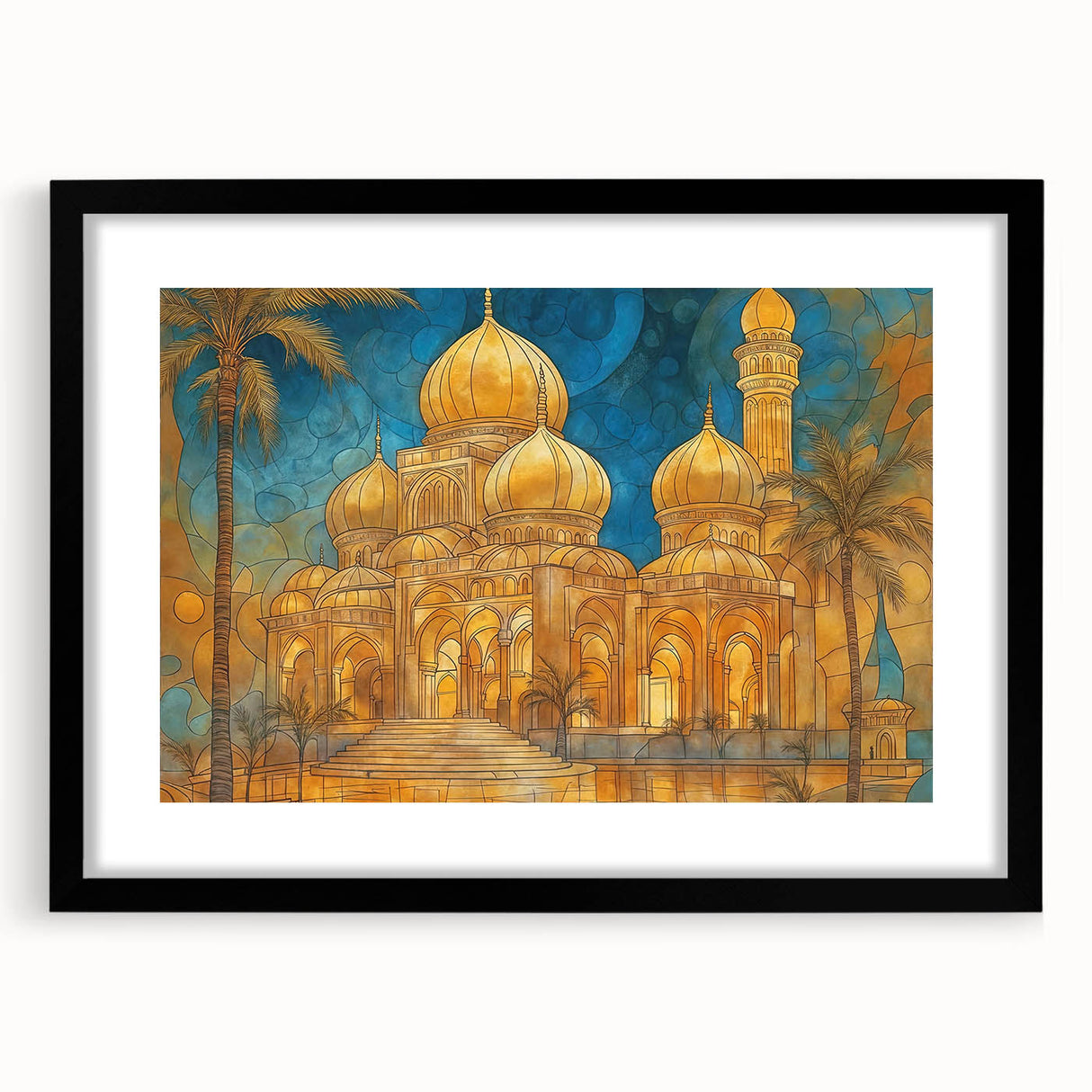 Extra large abstract art print featuring vibrant.