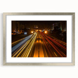 Textured abstract art print depicting a Middle Eastern Oman scenery in muted earth tones, framed with a silver mat.