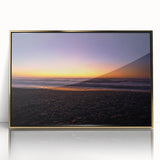 Framed acrylic print of a New Zealand west coast scenery in soft, earthy tones, ideal for modern art wall decor.
