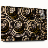 Large abstract acrylic print of a South American landscape in earthy tones, ideal for bedroom or dining room art.