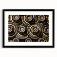 Extra large abstract art print featuring a colorful, textured depiction of a South American scenery on a framed black mat.