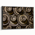 Black and white framed canvas featuring a vintage-style landscape painting of a Colombian scenery.