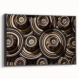 Black and white framed canvas featuring a vintage-style landscape painting of a Colombian scenery.