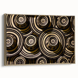 Framed canvas featuring a vintage-style landscape painting of a Colombian scenery in muted gold and black tones.