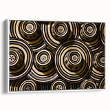 Vintage poster art of a colorful Colombian landscape on a white framed canvas, ideal for living room decor.