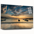 Acrylic print of a large abstract depiction of Venezuelan scenery in vibrant earth tones, ideal for dining room art.
