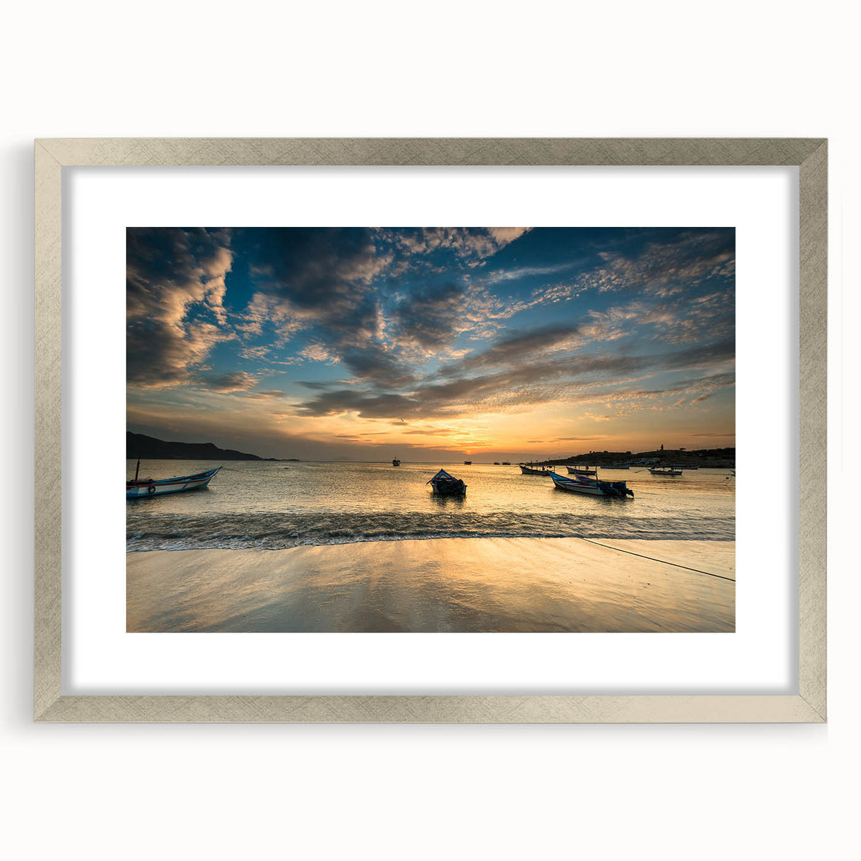 Textured abstract art print of a Venezuelan landscape in muted earth tones on a framed canvas, ideal for bedroom art.