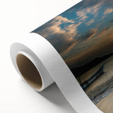 Art Deco poster of a serene Venezuelan landscape in pastel shades, printed on rolled canvas, ideal for nursery wall art.