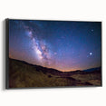 Black and white framed canvas of Death Valley landscape, ideal for bedroom wall decor.