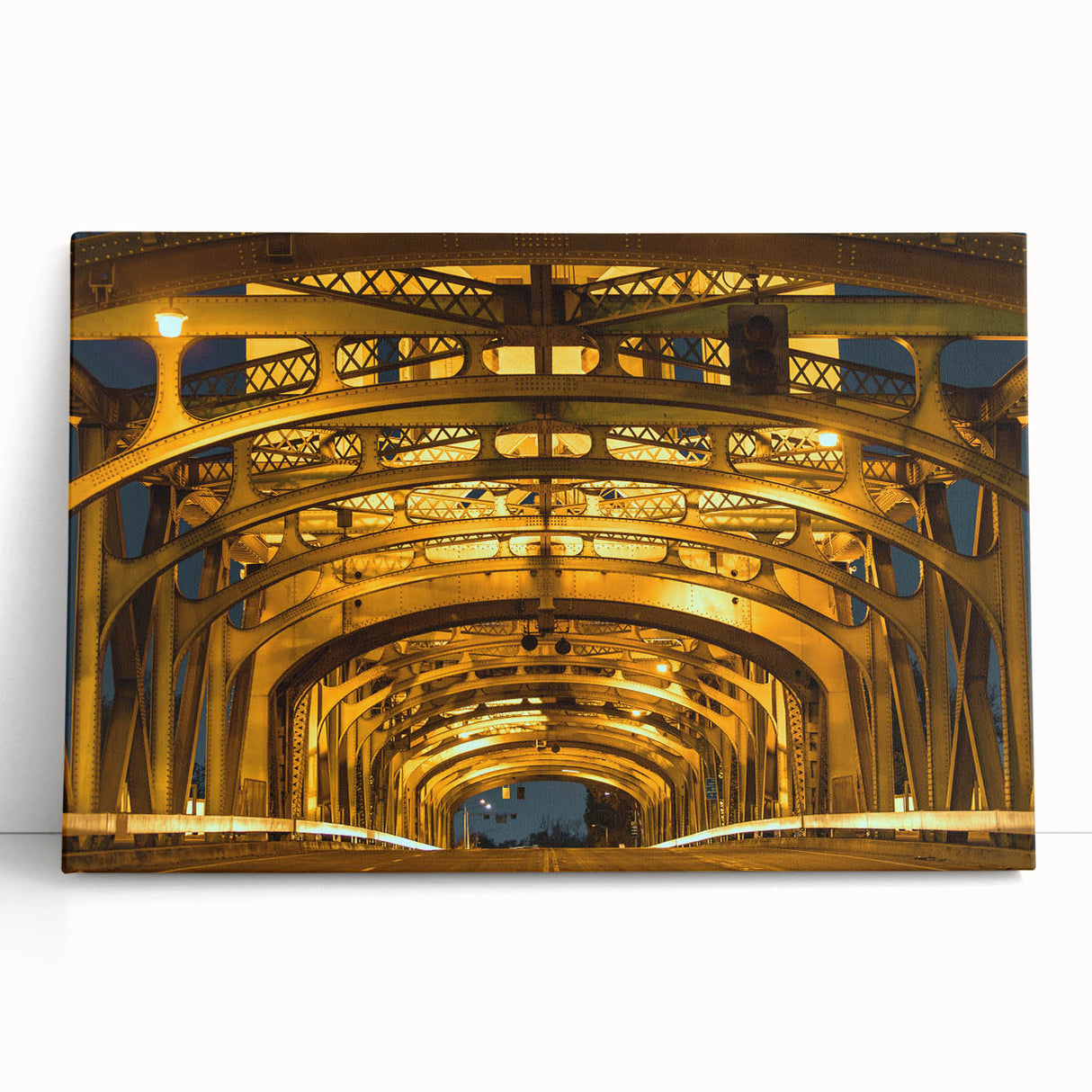 Black and white stretched canvas of Sacramento skyline, ideal for kitchen wall art or bedroom ambiance.