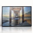 Large abstract wall art of San Diego skyline in muted gray and blue tones on a framed acrylic.
