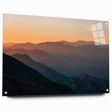 Acrylic print of Santa Barbara scenery in muted earth tones, ideal for dining room decor.
