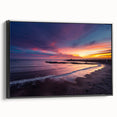 Black and white framed canvas depicting the Santa Cruz landscape, ideal for bedroom wall decor.