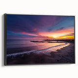 Black and white framed canvas depicting the Santa Cruz landscape, ideal for bedroom wall decor.
