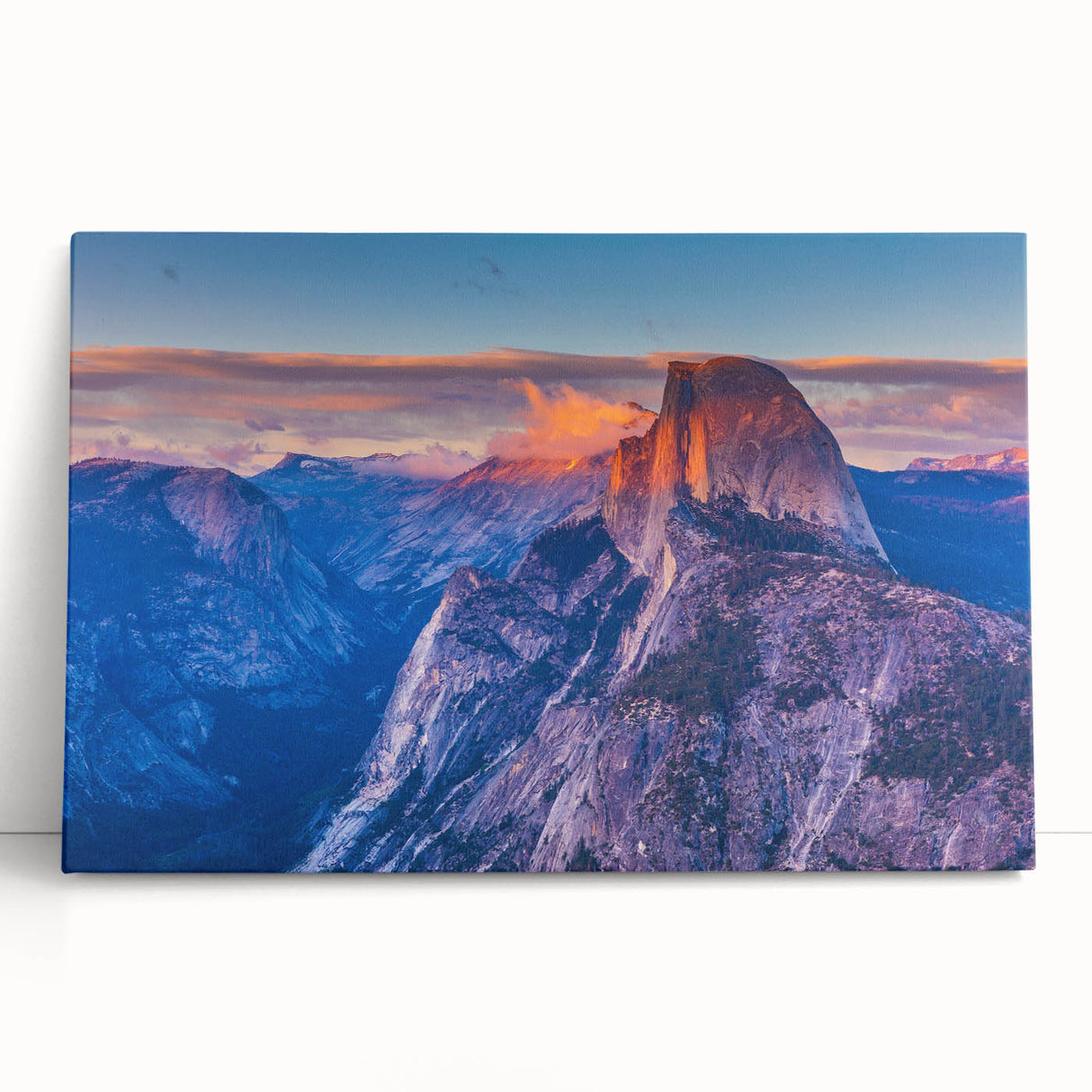 Large black and white stretched canvas of Yosemite scenery, ideal for kitchen wall art or bedroom ambiance.