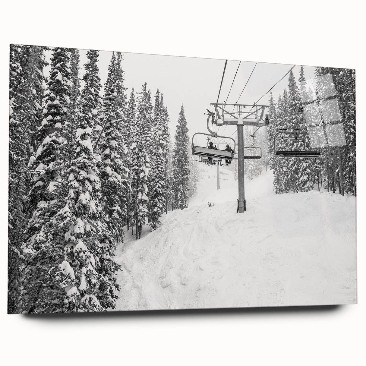 Large abstract wall art of Vail, Colorado scenery in muted earth tones on acrylic glass.