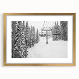 Extra large abstract art print of a textured Colorado Vail scenery in muted earth tones, framed in gold.