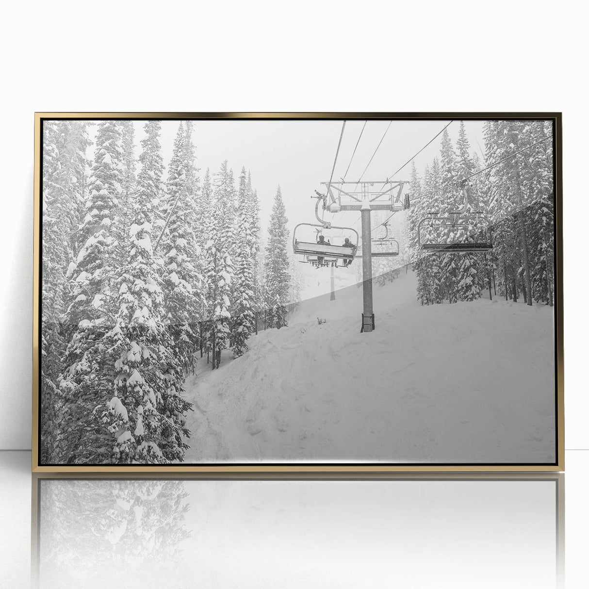 Large art print of Vail, Colorado landscape in muted earth tones on framed acrylic, ideal for modern art wall decor.