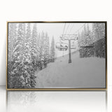 Large art print of Vail, Colorado landscape in muted earth tones on framed acrylic, ideal for modern art wall decor.