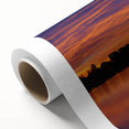 Art deco poster of Denver skyline in pastel shades on rolled canvas, ideal for nursery wall art.