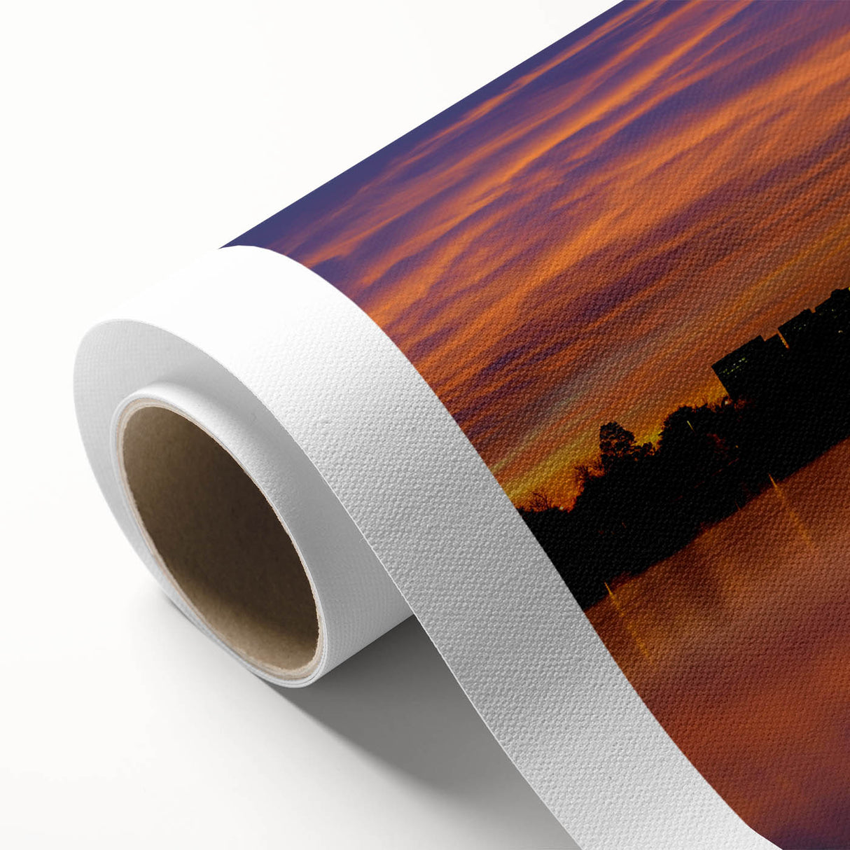 Art deco poster of Denver skyline in pastel shades on rolled canvas, ideal for nursery wall art.