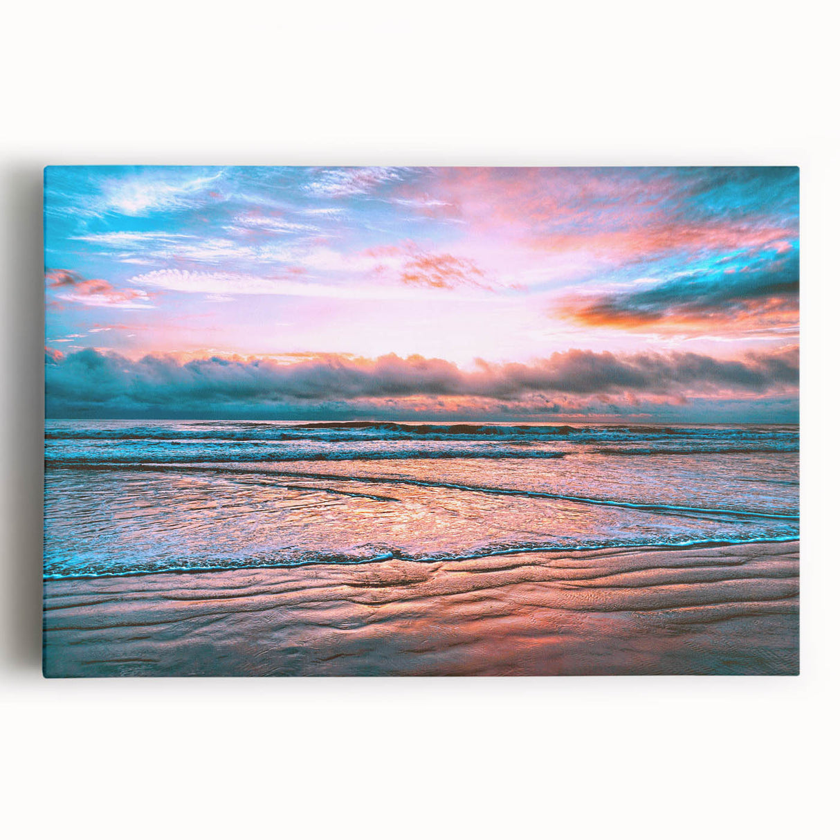Black and white stretched canvas of Daytona scenery, ideal for kitchen wall art.